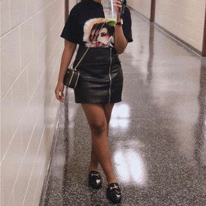 Size 2 Express Faux Leather Skirt